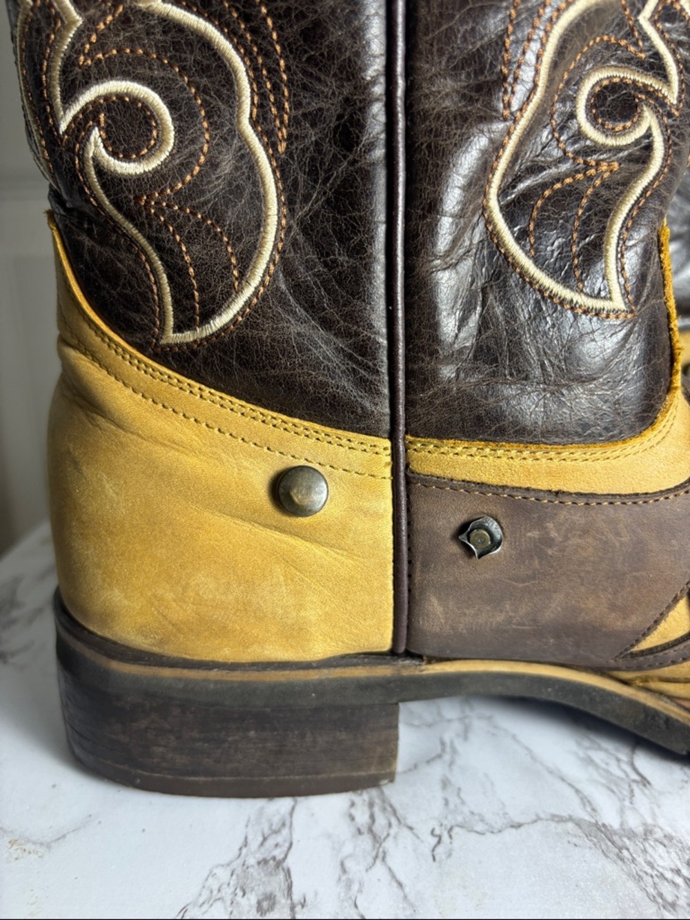 Joe’s Exclusive MEN'S VE030 TORITO LEATHER SQUARE TOE COWBOY BOOT - Picture 3 of 8